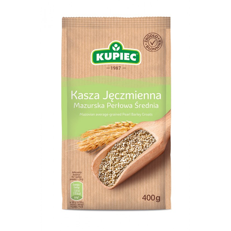 Kupiec Masurian Barley Groats Medium 400g - EuroMax Foods The Good Food Store