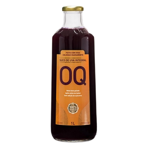 OQ Red Grape 100% Juice Glass Bottled 1000ml  (PACK OF 3) - EuroMax Foods The Good Food Store
