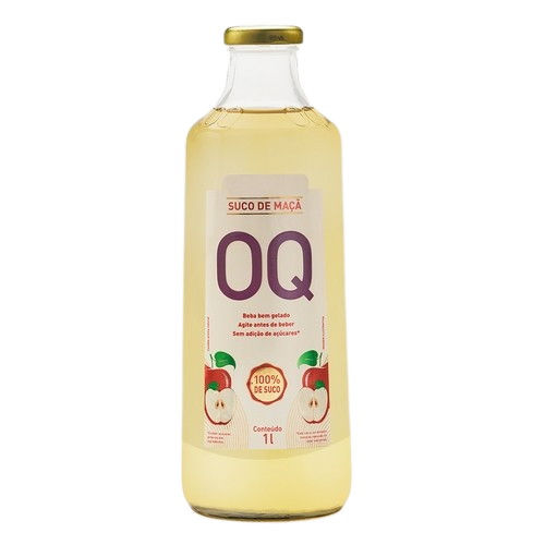 OQ Apple 100% Juice Glass Bottled 1000ml  (PACK OF 3) - EuroMax Foods The Good Food Store