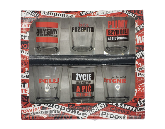 Vodka Glasses with Inscriptions - EuroMax Foods The Good Food Store