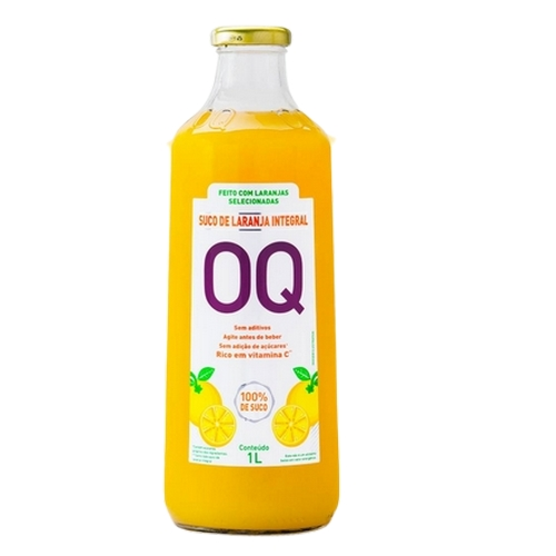 OQ Orange 100% Juice Glass Bottled 1000ml  (PACK OF 3) - EuroMax Foods The Good Food Store